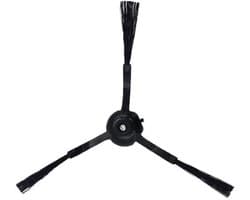 Dubbele rolborstel - Filterende zijborstel - Zijborstel en veegmachine accessoires - Dubbele rol siliconen hoofdborstel - Geschikt voor Roborock veegrobot Q8 Max+/Q5 Pro accessoires - Zwart