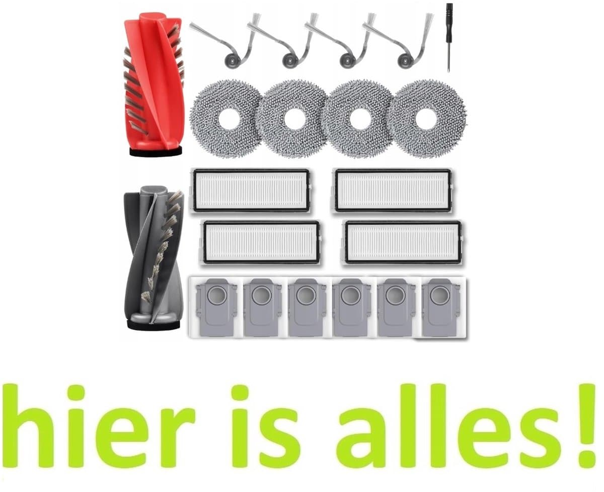 Grote accessoireset compatibel met Roborock Q Revo Curv / Q Revo EDGE / Q Revo 5AE- 21 onderdelen - zakken - moppen - filters - Hoogwaardige vervanging — afbeelding 1