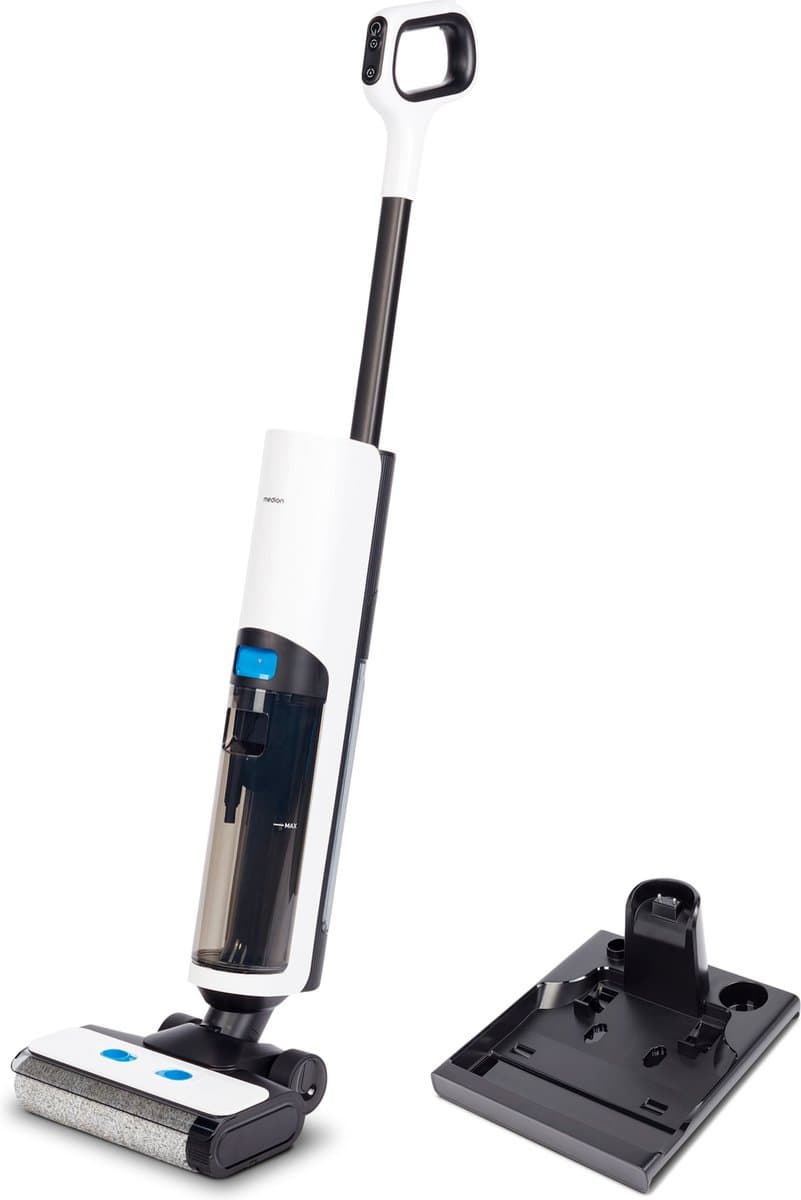 MEDION LIFE H40 harde vloerenreiniger (snoerloos, oplaadbare accu, vloerreiniger, borstelrol, aparte schoon- en vuilwatertank, zelfreinigende functie, LED-display, MD11934) — afbeelding 1