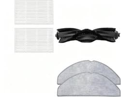 5 stuks - 1 hoofdborstels, 2 filters en 2 dweildoeken - Voor Tapo RV30 Max Plus / RV30 Max / RV20 Max Plus / RV20 Max robotstofzuigers