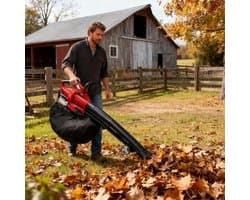 Opvangzak Blad Stofzuiger - Reserve Zakken - Tuin Onderhoud - Ritssluiting Bodem - 30 cm Opening - Zwart