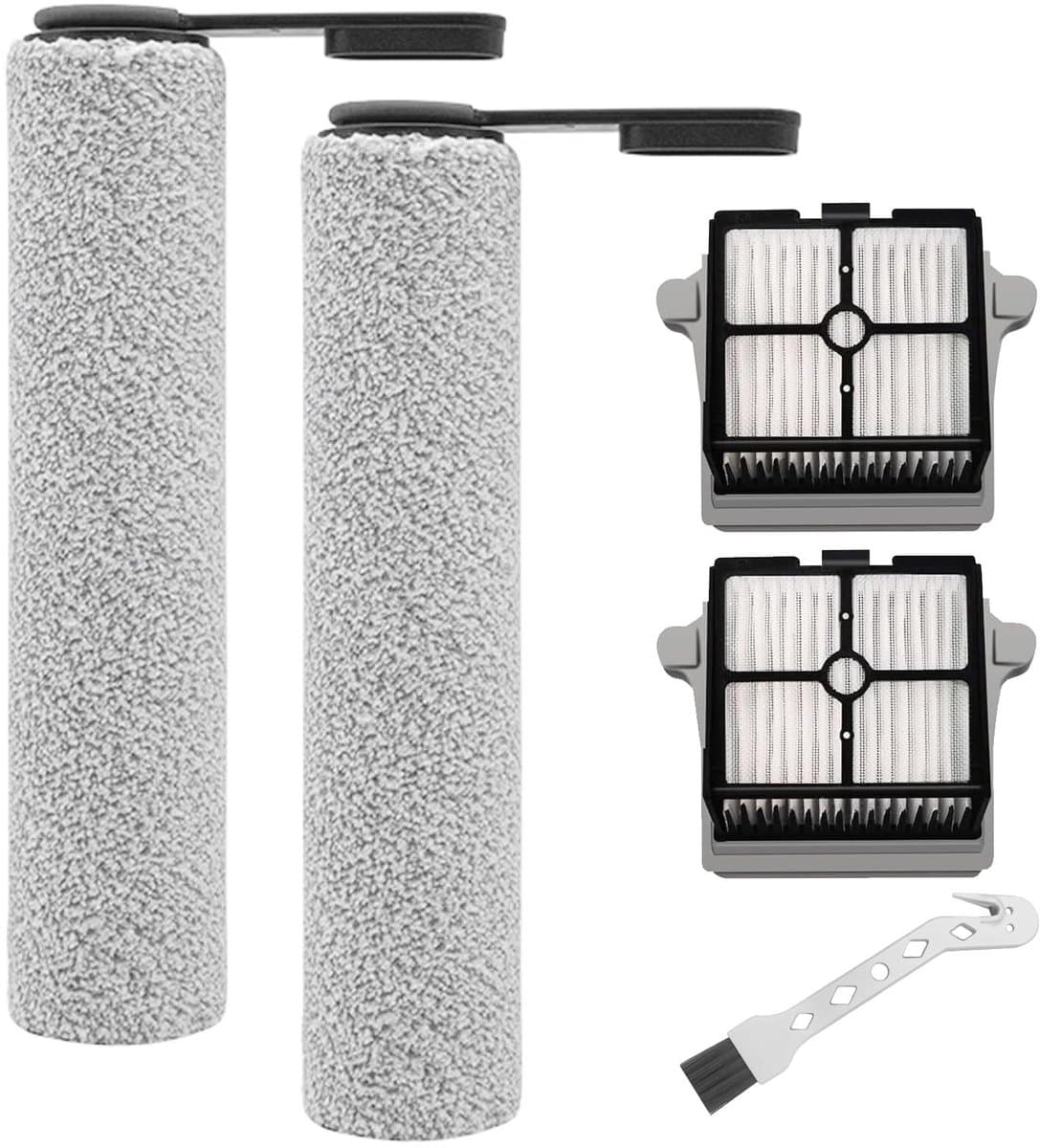 ZEYNOMAX- Borstelroller Reserveonderdelen - 2 Borstelrollen - 2 Filters - 1 Reinigingsborstel - Geschikt voor Tineco FLOOR ONE S7 PRO - Draadloze Stofzuiger - Stofzuigerborstel — afbeelding 1
