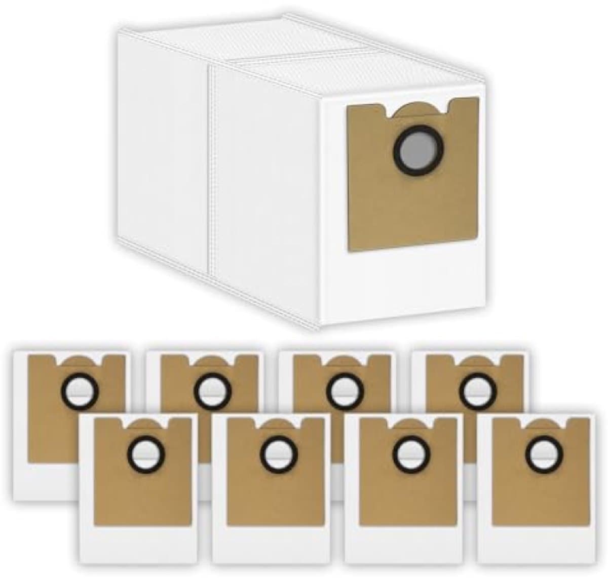 9 Stofzuigerzakken Compatibel met Lefant M2 Plus / M2L Plus / M2S Plus / M350 Robotstofzuiger - Wegwerpzakken — afbeelding 1