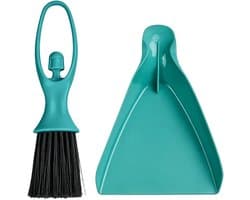 Bezem en Stofpan Set - Handveger en Blik Mini Reinigingsset - Snel Opruimen - Zachte Haren Precisie
