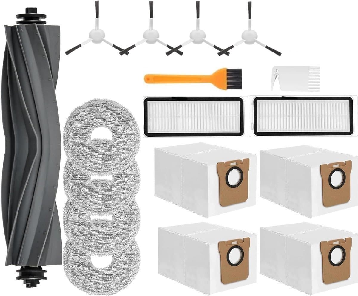 PolkaHome® Complete Accessoireset geschikt voor Dreame L10s Ultra, L10 Ultra, L10s Pro, L10s Pro Gen 2, L10 Prime, L10 Pro & Xiaomi X10+, X20+ – Hoofdborstel, Filters, Stofzakken, Zijborstels en Dweilpads — afbeelding 1