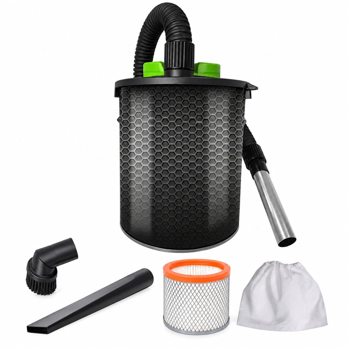 Aszuiger 10L – 800W – HEPA-Filter & Voorfilter – 230V – Met 3 Accessoires – Voor Koude As, Stof & Vuil — afbeelding 1