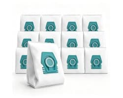Set van 12 stofzuigerzakken, vervangende stofzakken geschikt voor Miele TU Guard L1 / Guard S1 / Guard M1 serie, 4-laags filter met lekvrij sluitsysteem