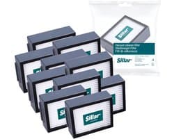Sillar, set 10 stofzuigerfilters, HEPA filters, anti-allergeen, geschikt voor schoonmaakrobot iRobot Roomba serie E I J, E4, E5, E6, E7, Combo I5/I8/J5 PLUS, I3, I3+, I4, I4+, I5, I5+, vervanging, 5x6.5x2 cm