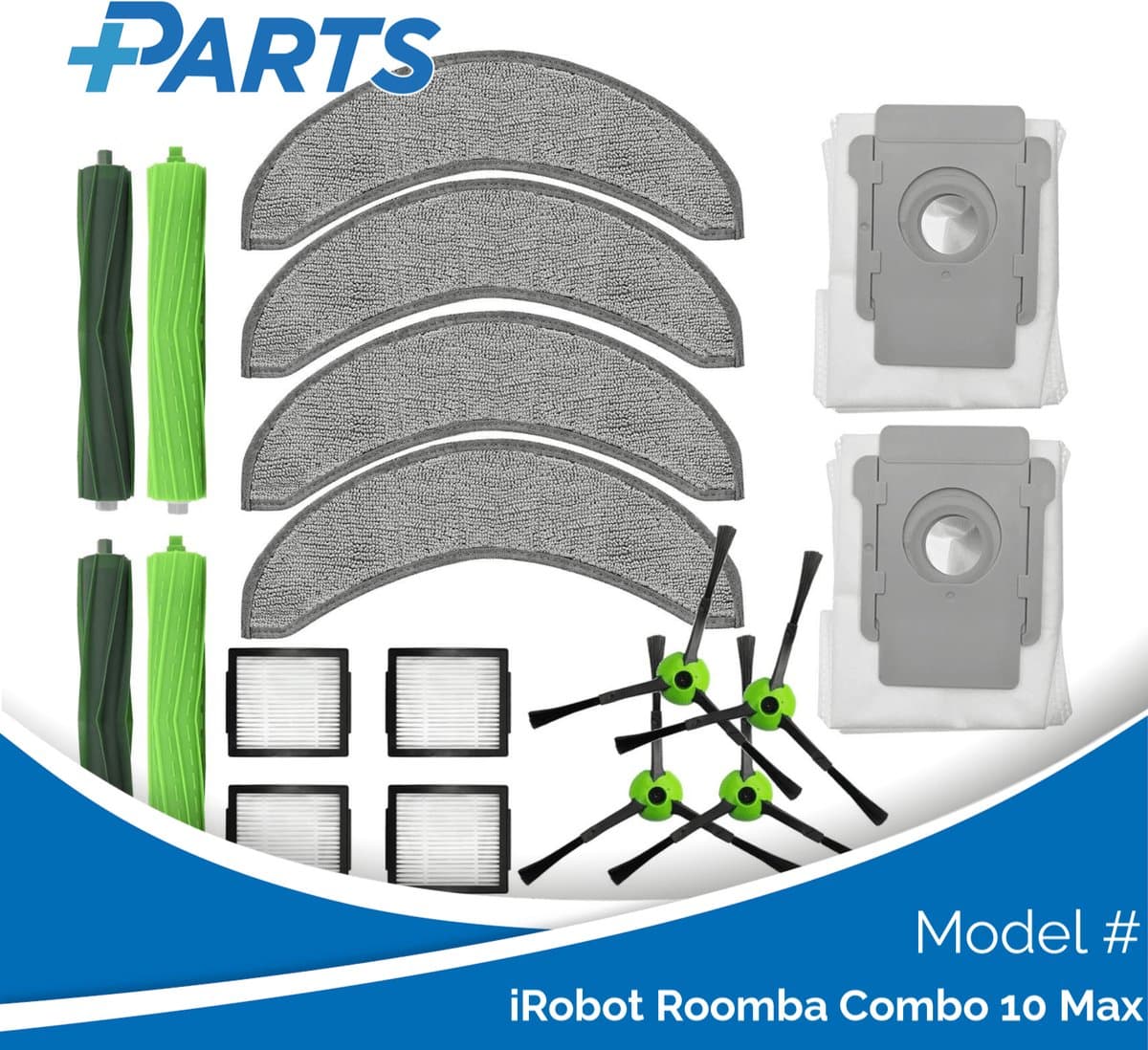 iRobot Roomba Combo 10 Max Onderhoudsset (Plus.Parts® alternatief voor 4812261 / 4812262) — afbeelding 1