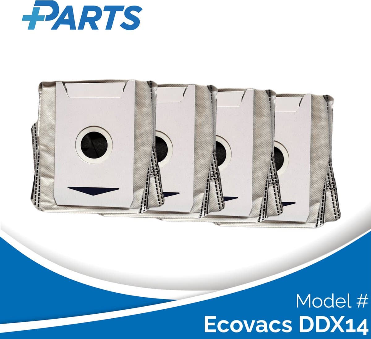 Ecovacs DDX14 Stofzakken (4 Stuks, Plus.Parts® alternatief voor DDB030031) — afbeelding 1