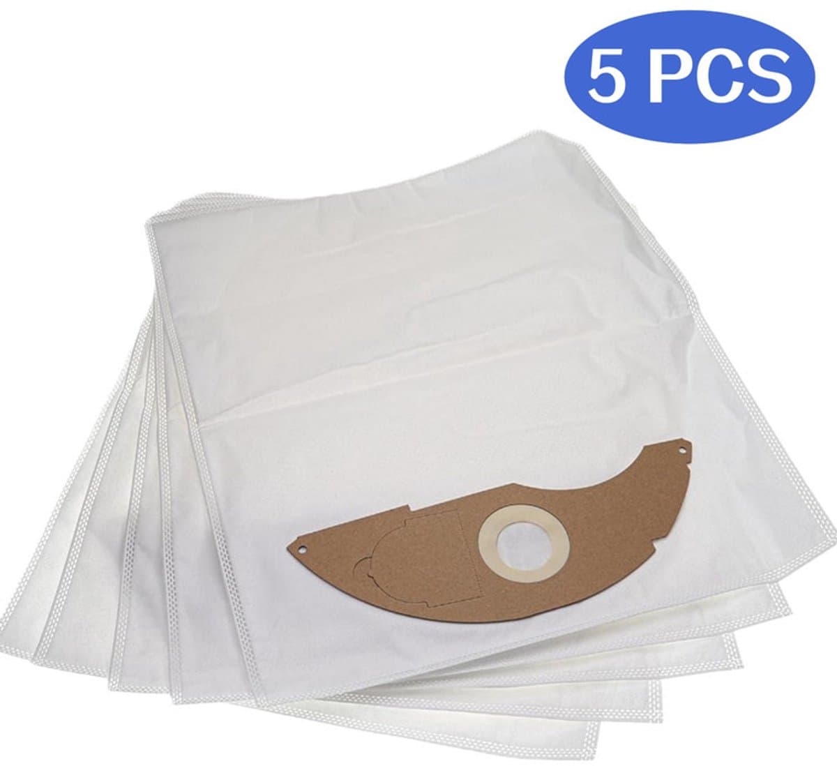 5 Stofzakken, compatibel met Kärcher NT 22/1 Ap L, NT 22/1 Ap Te L stofzuiger, 42 x 26,5 cm, wit — afbeelding 1