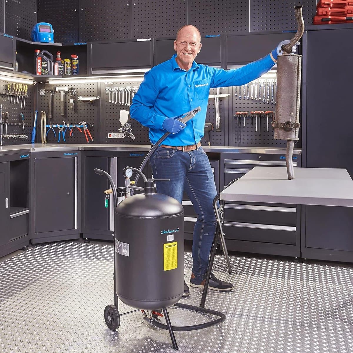 Mobiele Straalketel - Straler Kit - Roest Verwijderen - Inclusief Soda Kit - 45 Liter Capaciteit — afbeelding 1