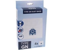 Geschikt voor MIELE - Stofzuigerzak GN HyClean 3D 4 Zakken + 2 Filters - 09917730