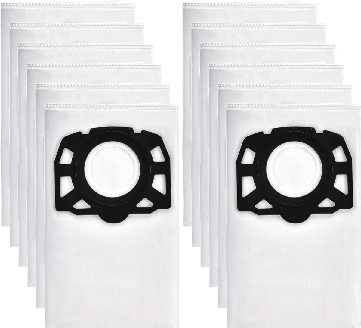12 stofzuigerzakken compatibel met Kärcher KFI 357 KWD1 KWD2 KWD3 WD2 Plus WD3 WD 2 Plus WD 3 MV 3 SE 4001SE 40 SE 4002, reservefilterzak compatibel met Kärcher 2.863-314.0 — afbeelding 1