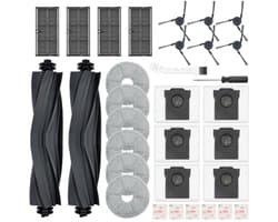 PromoHome 32-delig accessoireset voor Dreame L10s Ultra Gen 3/X40 Ultra Complete/X40 Master/L40 Ultra, Mova P50 Pro - 2 hoofdborstels, 4 filters, 6 dweilpads, 6 zijborstels, 6 stofzakken