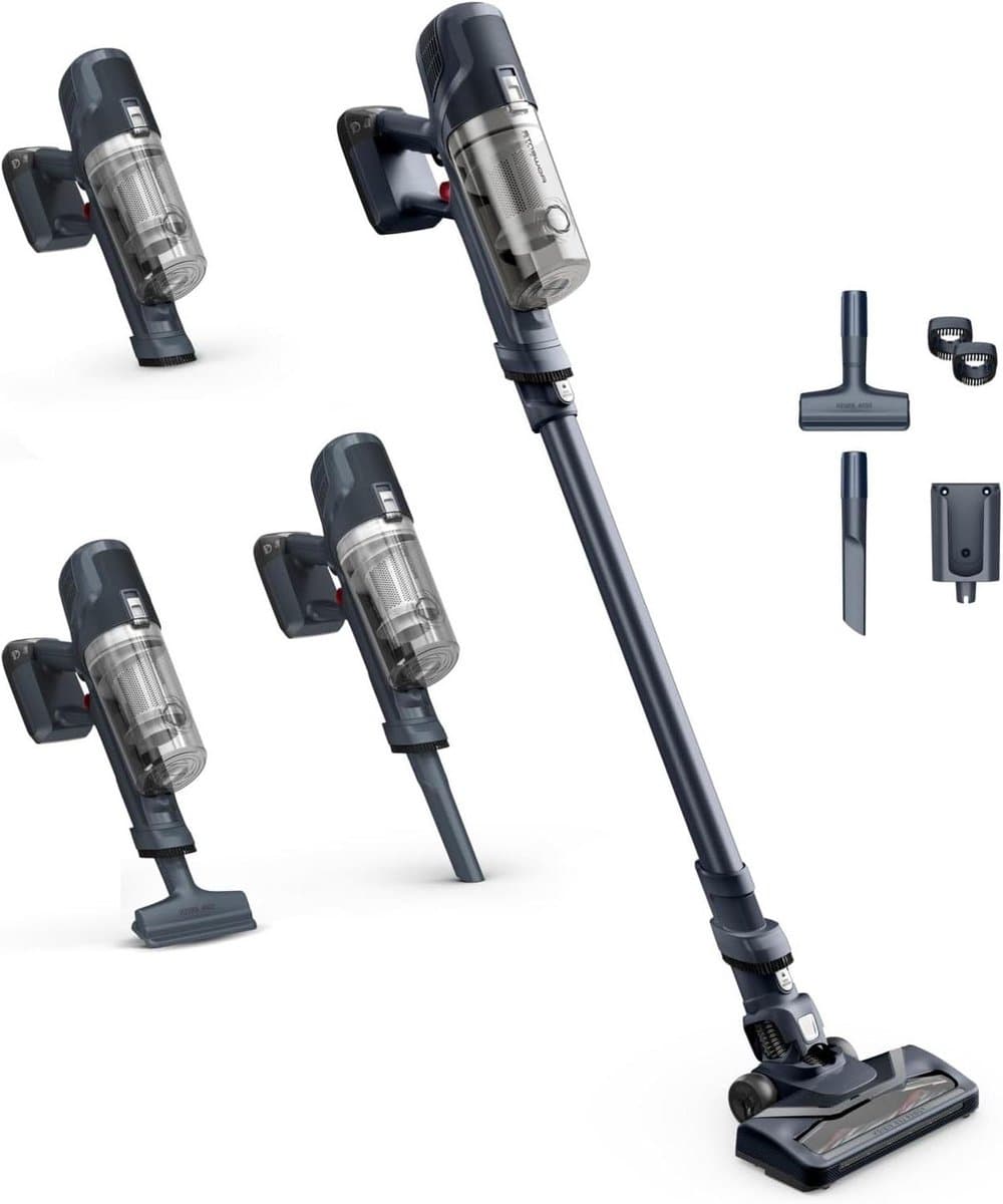 Draadloze Steelstofzuiger - Krachtige Stofzuiger - Snel Huis Schoonmaken - Tot 45 Min Looptijd - 100 Watt Motor - Blauw — afbeelding 1