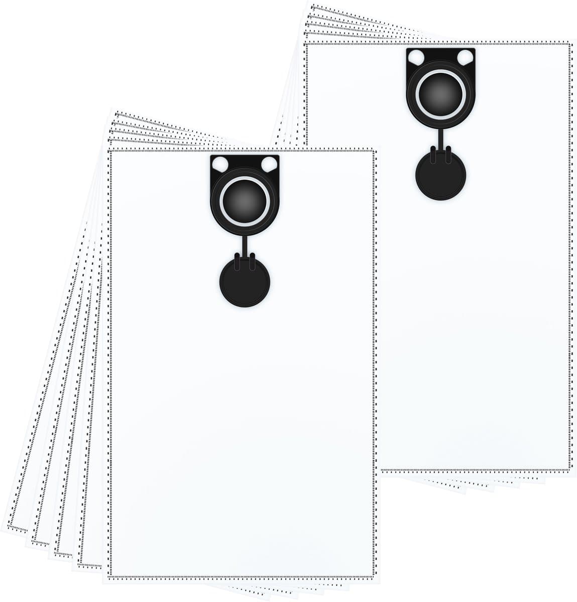 Sillar 10x stofzakken voor industriele stofzuigers - compatibel met Starmix ISC ASR ARDL 2025, Bosch GAS 25 50– synthetisch – 3-laags — afbeelding 1