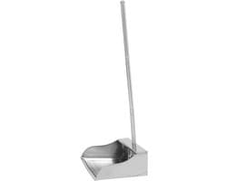 Metalen Stofblik - Stoffer Lange Steel - Efficiënt Schoonmaken - Gecontourde Rand - 73 cm - Zilver