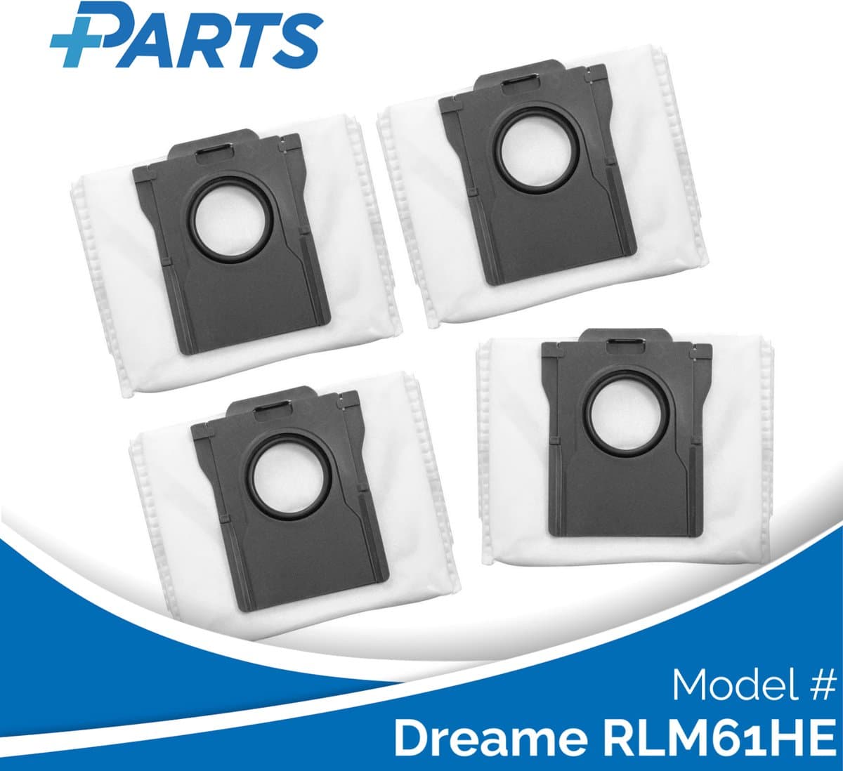 Dreame RLM61HE Stofzakken (4 Stuks, Plus.Parts® alternatief voor RDB8) — afbeelding 1