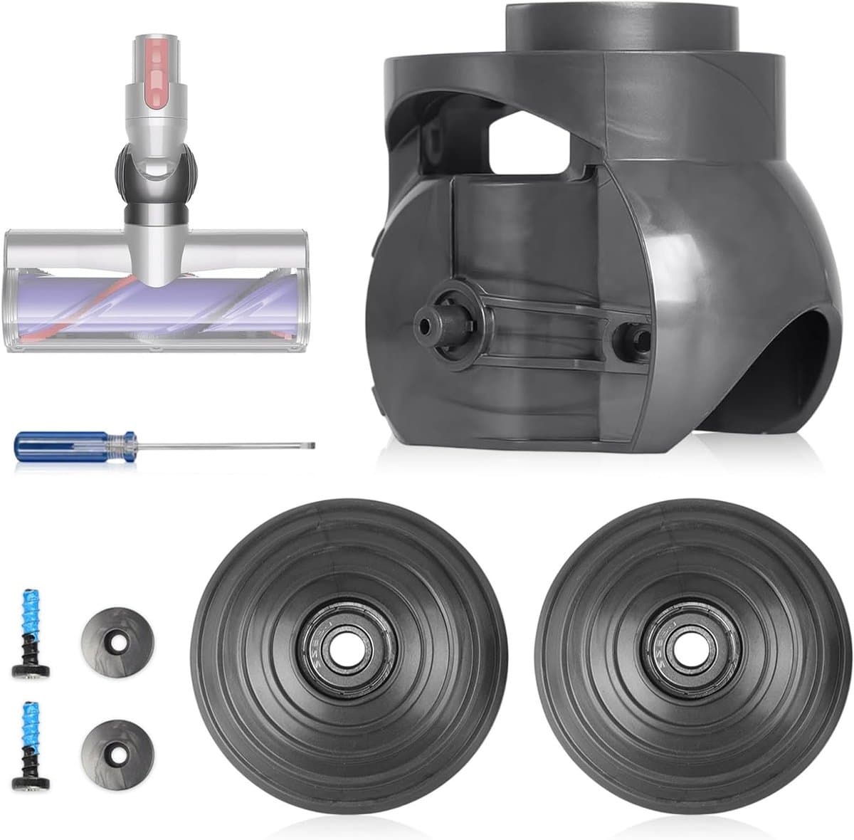 Verbinding voor Stofzuigerkop met Koppelingsmechanisme en Balwielen, Vervangende Accessoires voor Dyson V11 en V15, Hoogwaardige Stofzuigerkop met Torque en Balwielen — afbeelding 1