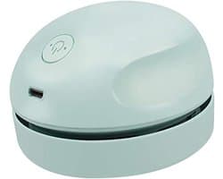 Tafelstofzuiger - 8 x 8 x 5,5 cm, apparaat met hoge zuigkracht, 500 mAh batterij | Klein, ergonomisch, muisvormig stofreservoir voor het verwijderen van gumresten, papiersnippers en toetsenbordresten.