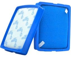 Fixem - Geschikt voor Philips - Stofzuiger filter - Blauw filter - 2 stuks - PowerPro Expert FC6042/01 - Motor CP0617 (exclusief raamwerk) - Uitwasbaar