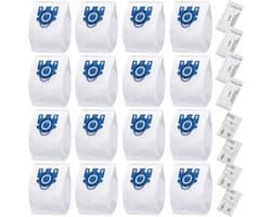 Set van 16 Miele AirClean 3D GN-stofzuigerzakken geschikt voor Miele Classic C1 inclusief 4 motorfilters en 4 AirClean-filters.