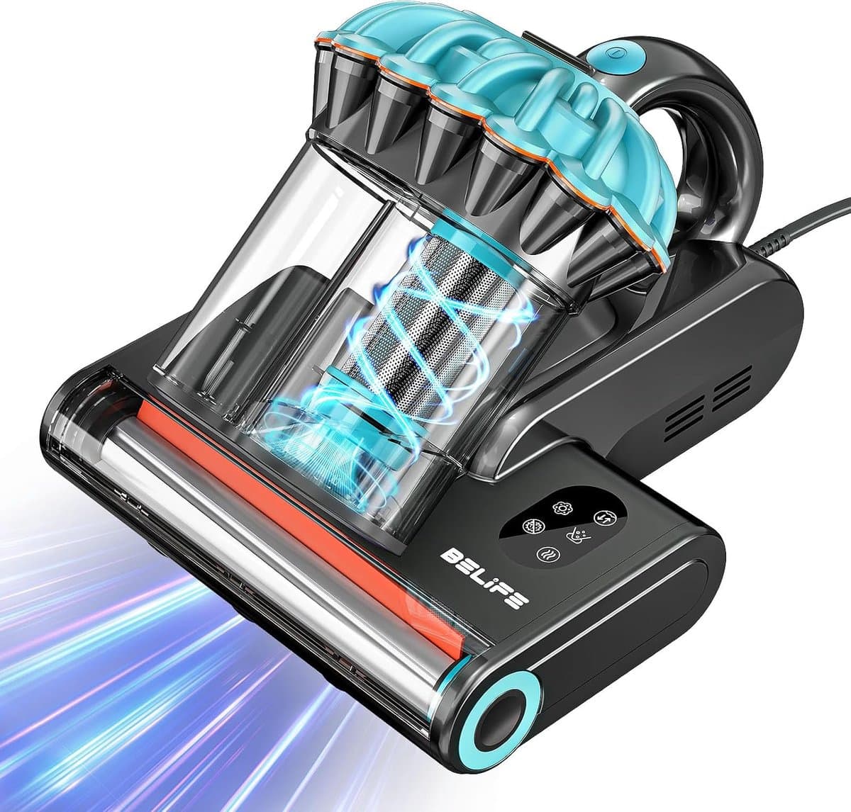 Matrasstofzuiger met UV Hete Lucht en Hoge Verwarming - 550W - 18 kPa Krachtige Dubbele Zuigkracht - HEPA Filter - Anti-Huisstofmijt voor Bed en Bank - Blauw — afbeelding 1