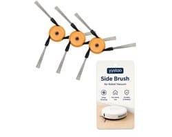 Zijborstelset - 3 Stuks - Nylon - voor Robotstofzuiger
