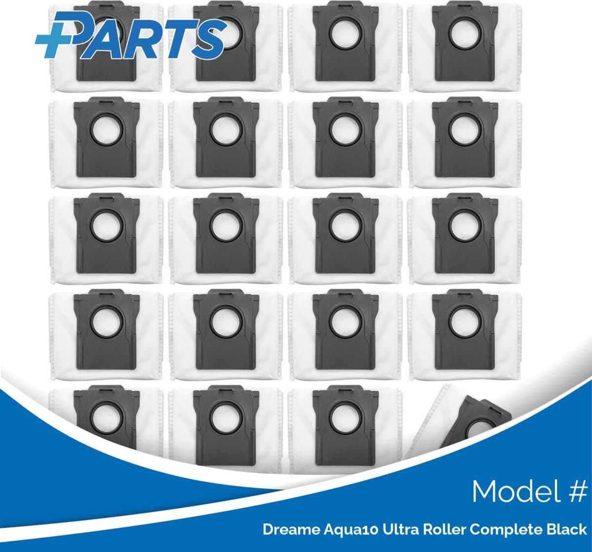 Dreame Aqua10 Ultra Roller Complete Black Stofzakken (20 Stuks, Plus.Parts® alternatief voor RDB8) — afbeelding 1