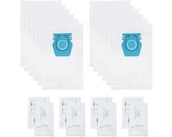 12-delige geschikt voor Miele TU Guard S1 L1 / CO M1 stofzuigeraccessoires, filterstofzakken,Inclusief 4 stukjes filterkatoen.