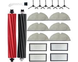 Dailygoods- Robotstofzuiger Accessoires - 2 Hoofdborstels - 6 Zijborstels - 6 Reinigingsdoeken - 4 HEPA-filters - Compatibel met Roborock Q5 Pro/Q8 Max - Stofzuigeraccessoires