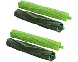 Dailygoods- Borstels Set van 2 - Reserveonderdelen voor iRobot E-serie - Rolborstels - Rubber - Hoogwaardig materiaal - Verbeterde zuigkracht - Stofzuigerborstels