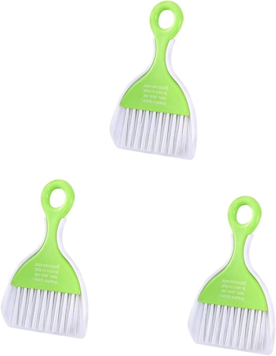Mini Veegset - Stoffer en blik - Bureau schoonmaken - Compact ontwerp - 3 stuks - Willekeurig — afbeelding 1