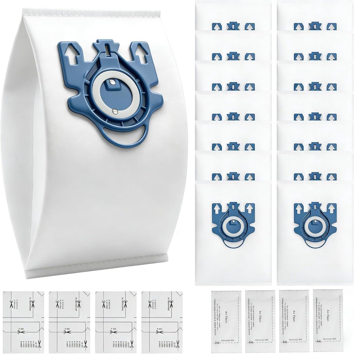Stofzuigerzakken -Geschikt voor Miele Classic C1, Complete C2 & C3 - 23-delige set - 3D AirClean Efficiëntie - Inclusief Zelfsluitende Hygiënesluiting - Vervanging voor S400, S2, S5, S8 Series - Type 10123210 — afbeelding 1