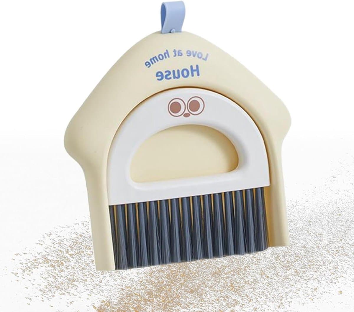 Bezem En Stofblik - Mini Stoffer Set - Snel Opruimen - Compact En Handig - 18.5x17cm - Meerdere Kleuren — afbeelding 1