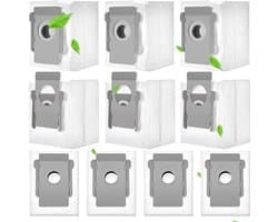10 stofzuigerzakken Geschikt voor de iRobot Roomba i7 en i7+. Deze zakken kunnen ook gebruikt worden als vervangingszakken Geschikt voor het legen van de stofzakken in het basisstation.