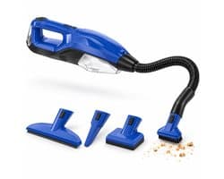 Cheqo® Kruimeldief Nat en Droog - Draadloze Handstofzuiger met Slang en Opzetstukken - Kruimelzuiger Snoerloos - Autostofzuiger - Mini Stofzuiger - Raamzuiger - Vlekkenreiniger met Sproeifunctie voor Bank en Tapijt - Zetelreiniger