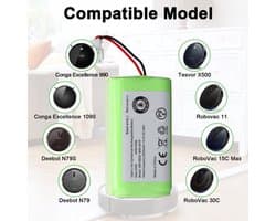 Reserveaccu voor N79 N79S DN622, 14,4 V 3500 mAh, accu compatibel met 500 voor 11, 11S, 12, 15C, 15C Max, 15T, 30,30C, 35C, oplaadbaar voor 990