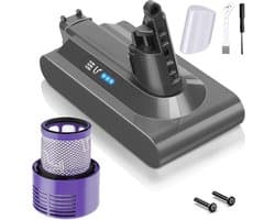 6000mAh Accu voor V10/SV12, 1 Filter Inbegrepen