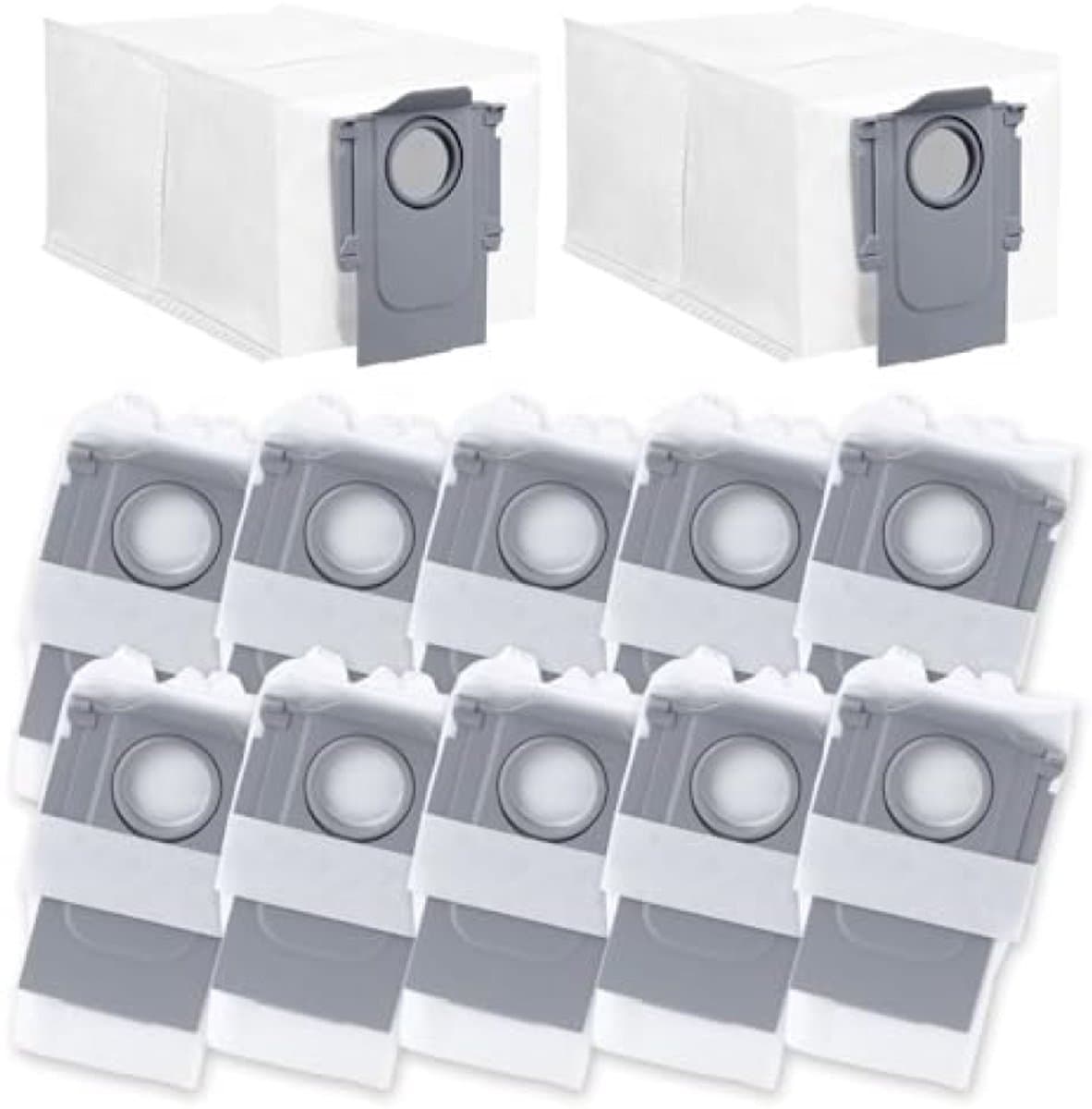 PromoHome 12 Stuks antibacteriële stofzakken Geschikt voor Roborock Saros 10R, Qrevo S, Qrevo Master, Qrevo Pro, Qrevo Curv, Qrevo Edge, S8 MaxV Ultra, S8 Max Ultra- 3 Liter — afbeelding 1