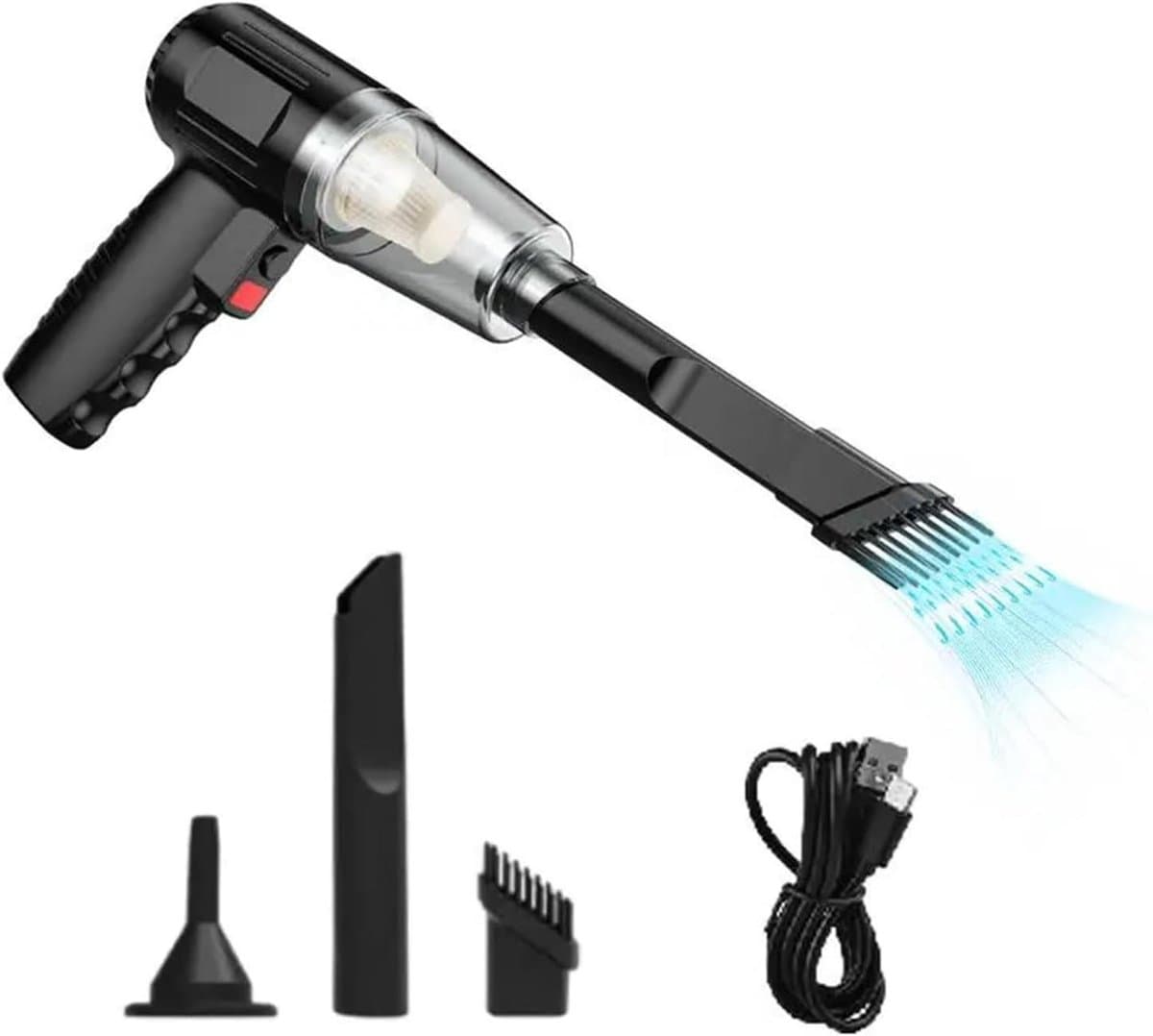 Draagbare Stofzuiger - Auto Stofzuiger - Auto Interieur Reinigen - Krachtige 9000Pa Zuigkracht - 120 Watt - Zwart — afbeelding 1