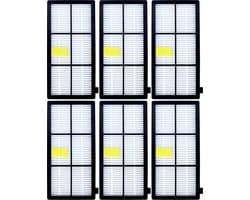 Vervangende HEPA-filters voor iRobot Roomba 800/900 serie stofzuigers (805, 865, 870, 871, 876, 880, 960, 965, 966, 980), 6-pack | Roomba stofzuigerfilters en accessoires