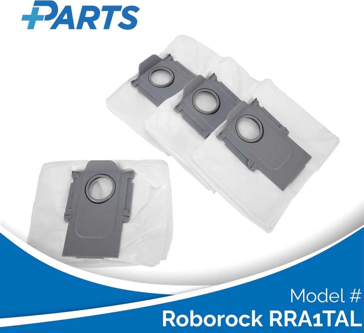 Roborock RRA1TAL Stofzakken (4 Stuks, Plus.Parts® alternatief voor 8.02.0132) — afbeelding 1
