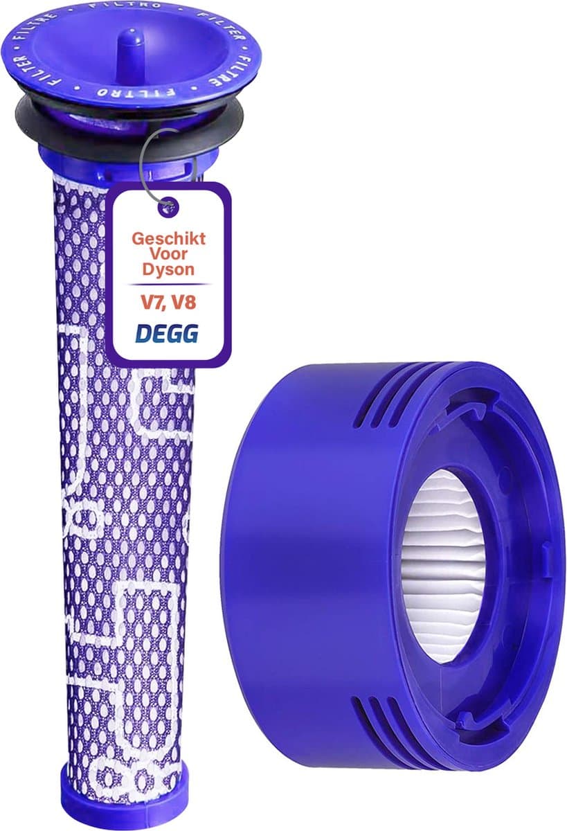 DEGG® - Pre + Post Filter - Geschikt voor Dyson V7 & V8 - Animal Absolute - Voorfilter + Achterfilter (Motor) - Onderdelen - Hepa Filter - Duurzaam - COMBIDEAL — afbeelding 1