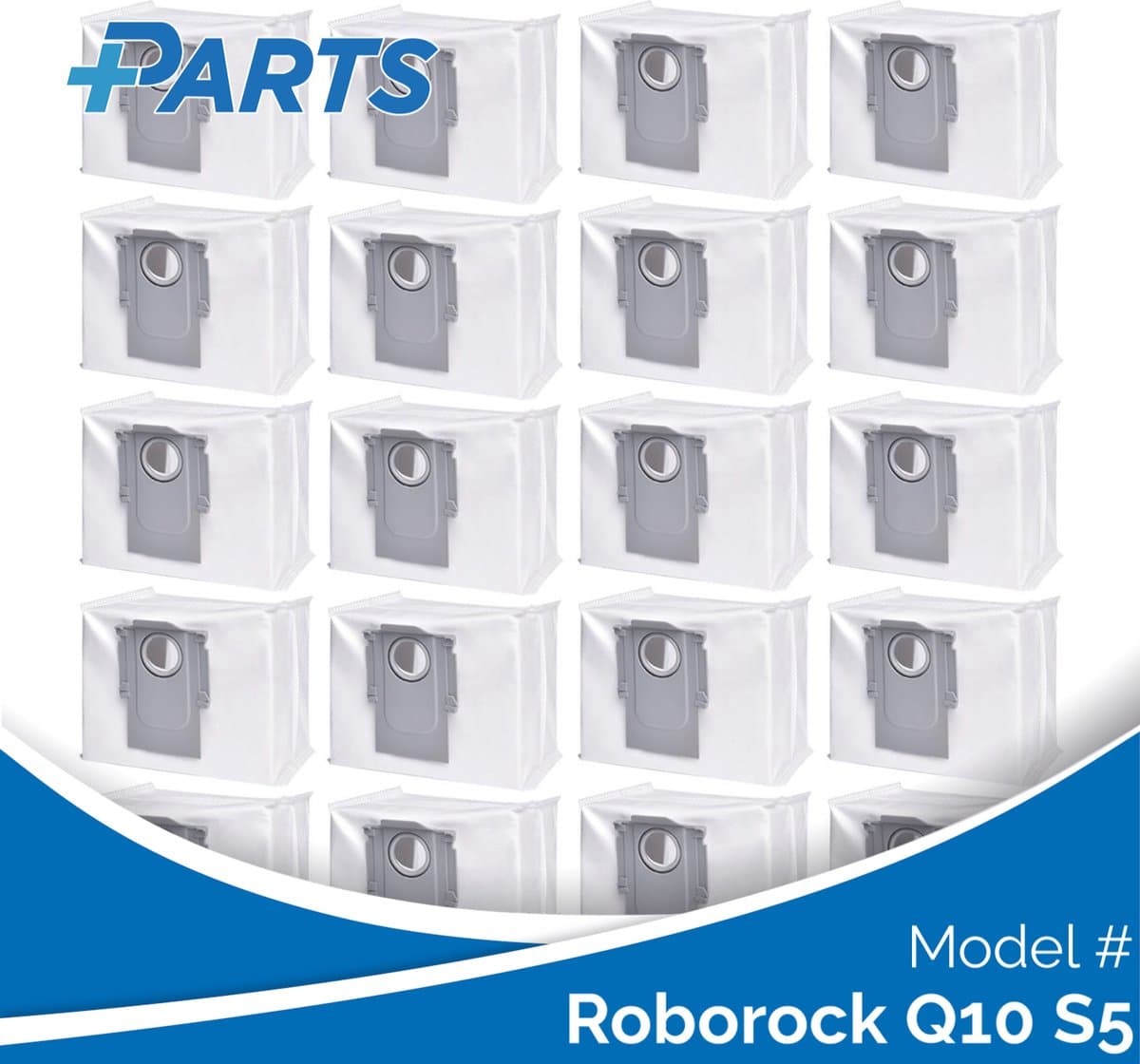 Roborock Q10 S5 Stofzakken (20 Stuks, Plus.Parts® alternatief voor 8.02.0132) — afbeelding 1