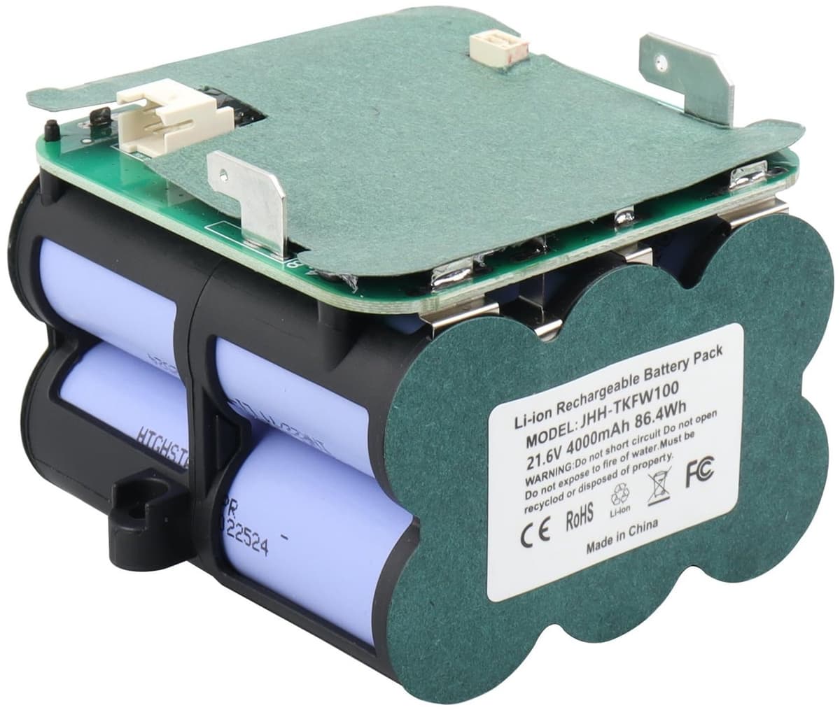 21.6V 4000mAh Vervangingsaccu voor Tineco Stofzuigers — afbeelding 1