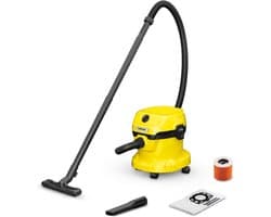 WetDry Master 1000W Nat- en Droogzuiger – 12L Kunststof Container – Cartridge Filter & Vliesfilterzak – 1,8 m Zuigslang – Blaasfunctie – Vloer- en Kierenzuigmond – Compact & Krachtig voor Huis, Garage en Auto