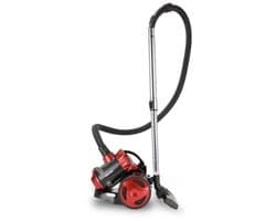 Swiss Pro+ Stofzuiger Zonder Zak - Red - Stofzuigers - Vacuum Cleaner Zakloos - 850W - Sterke Zuigkracht - HEPA Filter - Compact, Licht & Krachtig - Gemakkelijk Schoon Te Maken