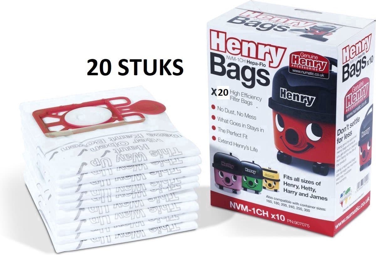 Numatic HepaFlo Stofzak NVM-1CH - Stofzuigzakken - Stofzuigerzakken - 20 stuks — afbeelding 1